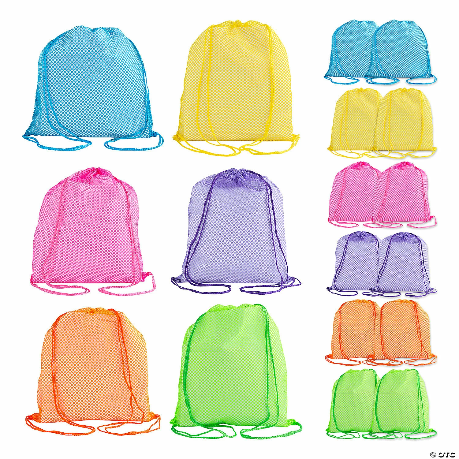 Brand new π 13" x 17" Large Polyester Neon Mesh Drawstring Bags - 12 Pc. π 3 Brand new π 13" x 17" Large Polyester Neon Mesh Drawstring Bags - 12 Pc. π
