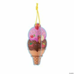 Promo ✔️ 3D Ice Cream Cone Sticker Scene Ornaments - 12 Pc. 🤩