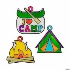 Coupon 🎁 Camp Suncatchers - 24 Pc. 😉 -Cheap Summer Crafts Store camp suncatchers 24 pc 13970758 a01