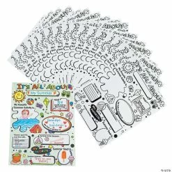 Discount 🔔 Color Your Own All About My 🌞 Summer Posters - 30 Pc. 😀