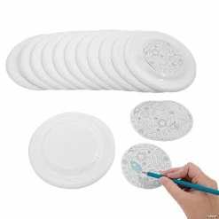 Promo 🎉 Color Your Own Cosmic Flying Disks - 12 Pc. 🧨