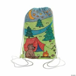 Best deal π Color Your Own Medium Camp Canvas Drawstring Bags - 12 Pc. π€©