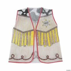Buy ⌛ Color Your Own Western Vests - 12 Pc. ✔️ -Cheap Summer Crafts Store color your own western vests 12 pc 13943747 a01