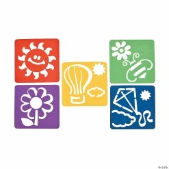 Cheapest ✨ Colorful Sidewalk Chalk Stencils - 6 Pc. ⌛