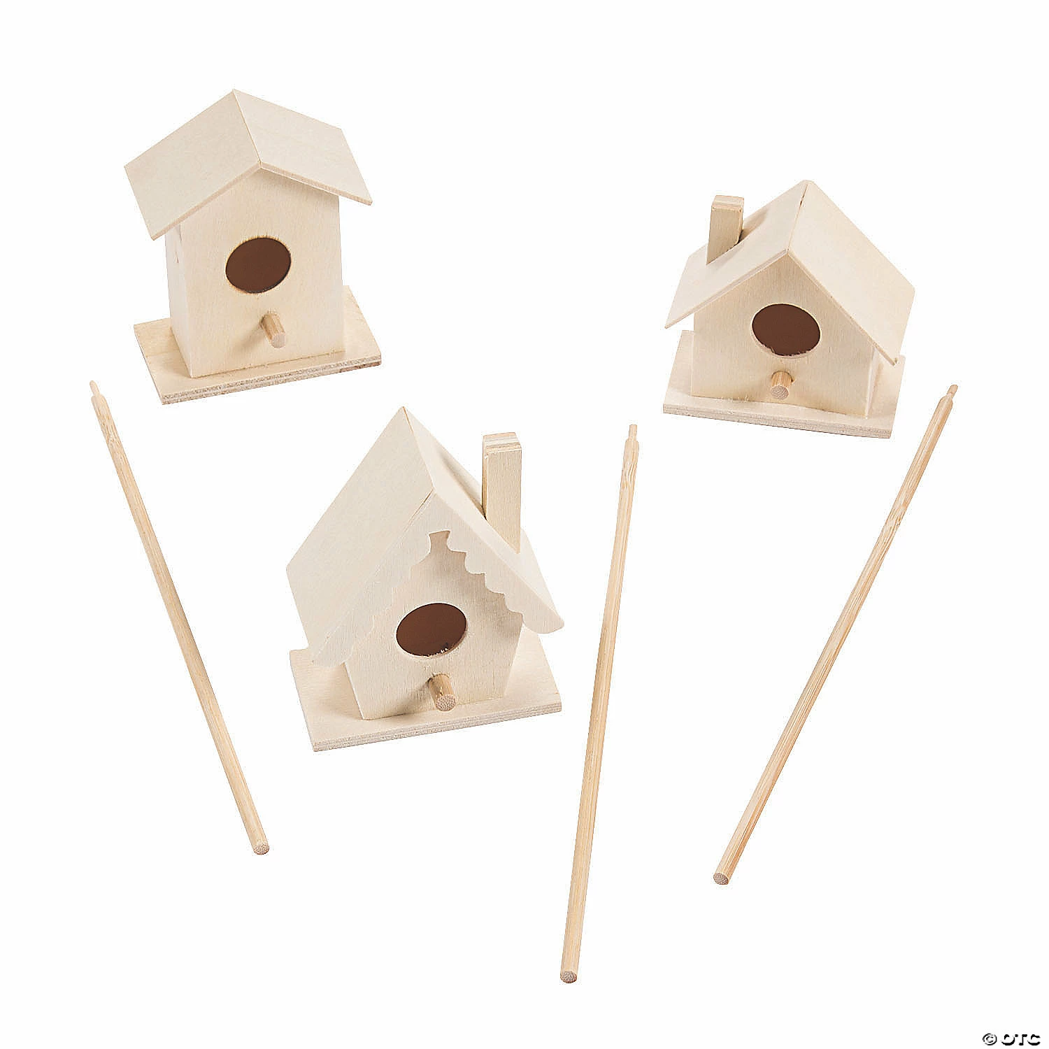 Best deal π DIY Unfinished Wood Birdhouse Planter Sticks - 3 Pc. 𧨠4 Best deal π DIY Unfinished Wood Birdhouse Planter Sticks - 3 Pc. 𧨠- Image 2