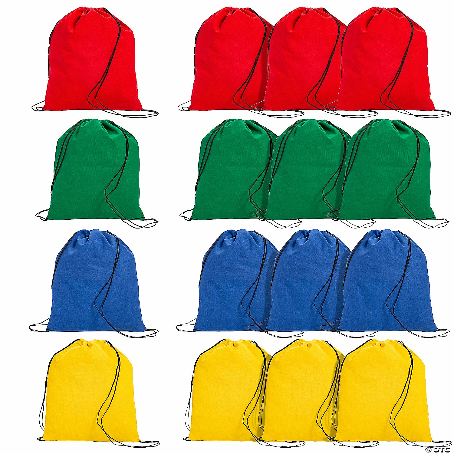 Promo π Large Bright Canvas Drawstring Bags - 12 Pc. π 3 Promo π Large Bright Canvas Drawstring Bags - 12 Pc. π