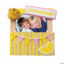 New 👍 Lemonade Stand Picture Frame Magnet Craft Kit - Makes 12 ⌛