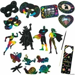 Cheap 🤩 Magic Color Scratch Boredom Buster Kit - 120 Pc. ✨