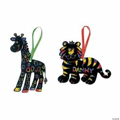 Brand new 👏 Magic Color Scratch Safari Ornaments - 24 Pc. 🥰 -Cheap Summer Crafts Store magic color scratch safari ornaments 24 pc 48 4888 a02
