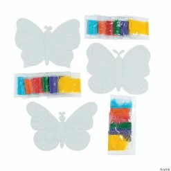 Budget 🌟 Mosaic Butterfly Sand Art Pictures - 12 Pc. 💯 -Cheap Summer Crafts Store mosaic butterfly sand art pictures 12 pc 13770588 a01