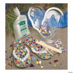 Outlet 😉 Mosiac Stepping Stone Kit-Flip-Flop ✔️ -Cheap Summer Crafts Store mosiac stepping stone kit flip flop13965520 a02