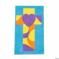Promo ๐ Sand Art Cross Picture Craft Kit - Makes 12 ๐