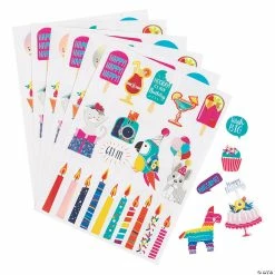 Wholesale 😀 Toucan & Parrot Party Stickers - 6 Pc. 💯