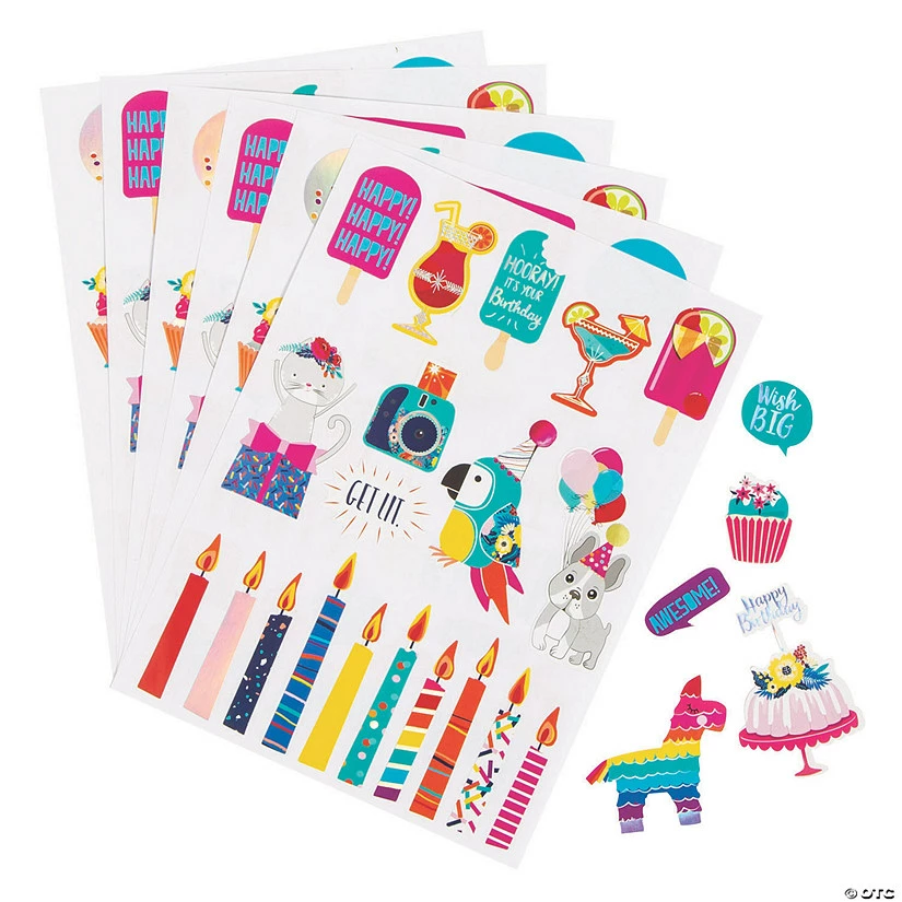 Wholesale π Toucan & Parrot Party Stickers - 6 Pc. π― 3 Wholesale π Toucan & Parrot Party Stickers - 6 Pc. π―