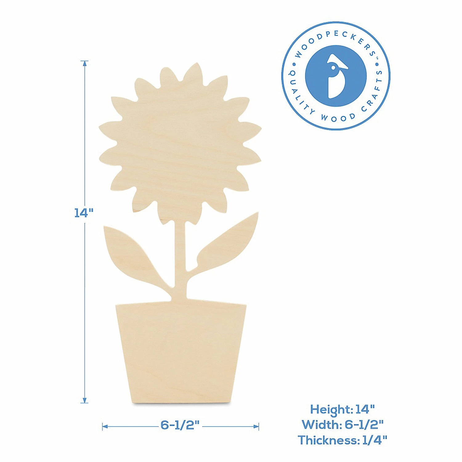 Best deal π― Woodpeckers Crafts, DIY Unfinished Wood 14" Sunflower in Pot Cutout Pack of 6 π 5 Best deal π― Woodpeckers Crafts, DIY Unfinished Wood 14" Sunflower in Pot Cutout Pack of 6 π - Image 3