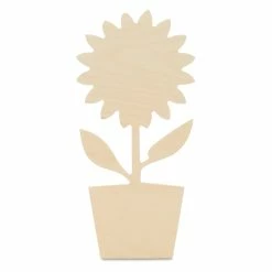 Best deal π― Woodpeckers Crafts, DIY Unfinished Wood 14" Sunflower in Pot Cutout Pack of 6 π